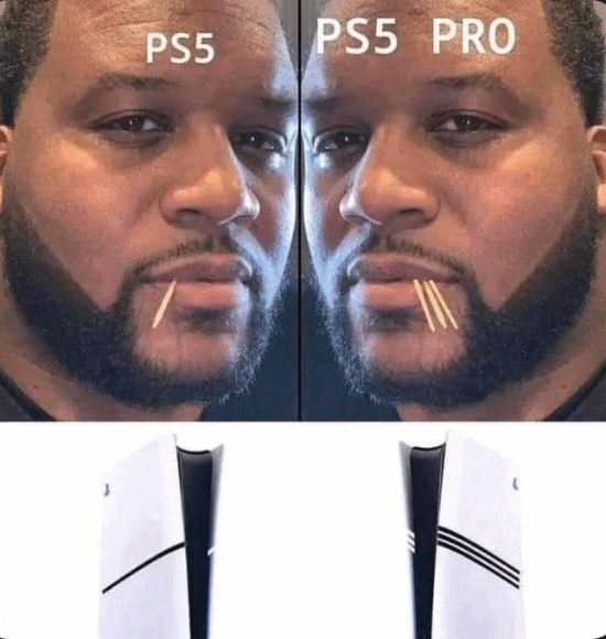国外网友制作PS5 Pro梗图：三条黑线就像三根牙签-第1张图片