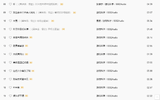 《黑神话》音乐精选集正式上线！不由己、勿听共50首-第3张图片