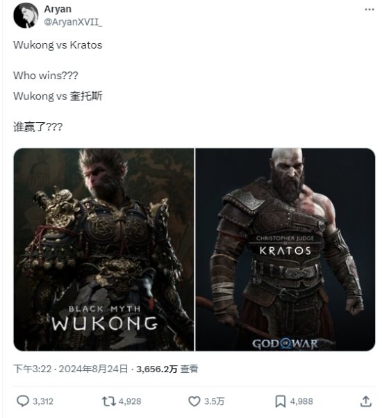 人人都爱赛博斗蛐蛐:《黑神话》大圣VS奎爷登热搜-第1张图片