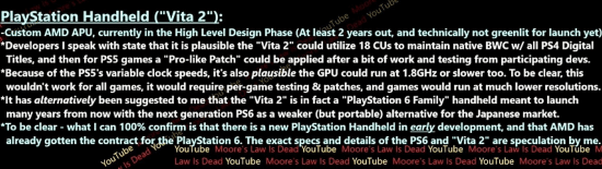 曝索尼正在开发PS Vita2掌机 已和AMD签订PS6合同-第2张图片