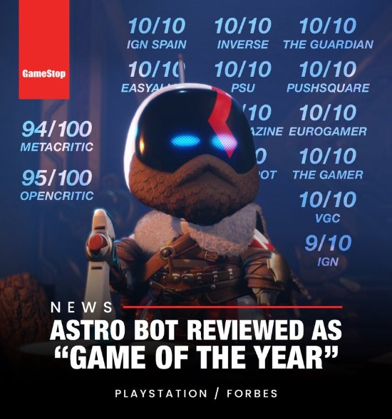 钦定了？Gamestop表示《宇宙机器人》是年度游戏有力竞争者-第2张图片