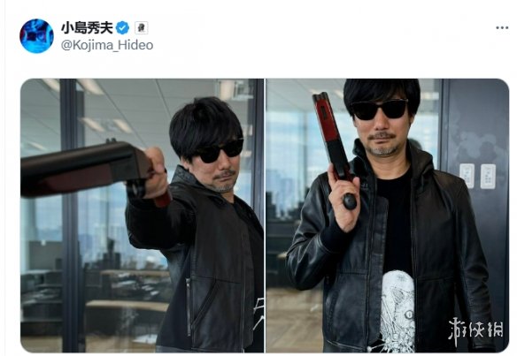 小岛秀父晒出持枪姿势照：有网友猜测模仿的刘华强！-第1张图片
