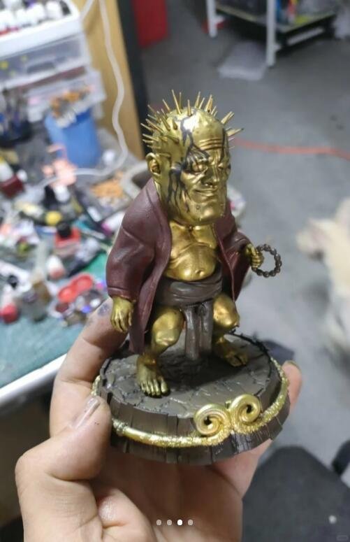 玩家自制《黑神话：悟空》金大头手办 还有网友求“大头亲嘴”版-第3张图片