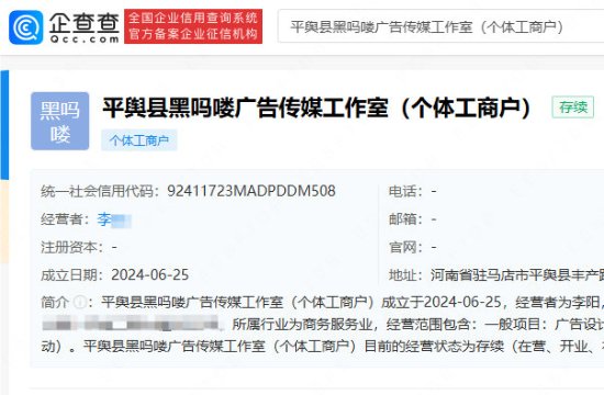 河南一工作室起名叫黑吗喽 多个