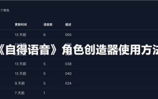 如何使用“自鸣得意”角色创建器