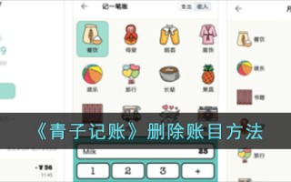 青子簿记中删除账户的方法