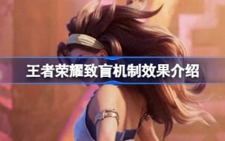 王者荣耀中的致盲机制是什么？《王者荣耀》失明机制效果介绍