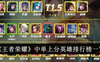 王者荣耀中的英雄列表