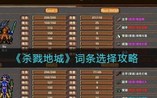 《杀戮地城》词条选择攻略