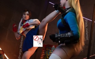 美女推主COS《街头霸王》嘉米和樱：身材火爆颜值极高