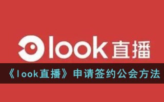 《look直播》申请签约公会方法