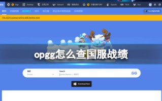 《英雄联盟》opgg查国服战绩方法介绍