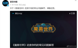 暴雪中国回应国服回归：没有可分享的信息
