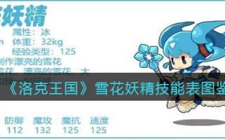 《洛克王国》雪花妖精技能表图鉴