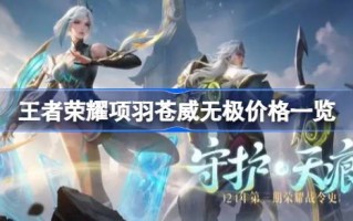 王者荣耀项羽臧伟无极价格表王者荣耀项羽臧伟无极的价格是多少