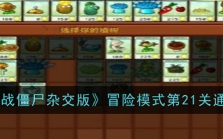 《植物大战僵尸混合版》冒险模式21通关策略