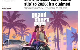 进度不及预期？曝《GTA6》可能会延期至2026年发售