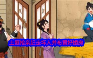 在我看来，土匪抢劫亲戚是为了赶走坏人，装饰婚房是为了通关