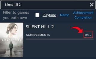 Steam更新显示《寂静岭2：重制版》有12项成就
