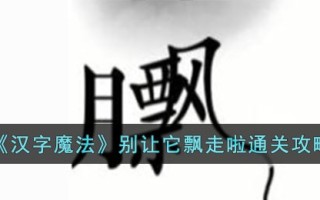 《汉字魔法》别让它飘走啦通关攻略