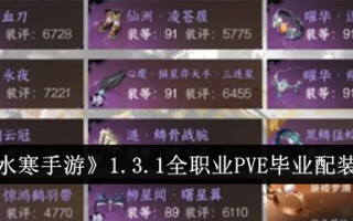 逆水寒手游全职业pve毕业装备 装备打造配装攻略教程
