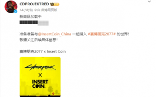 CDPR联动InsertCoin将推出《2077》《巫师》新品！