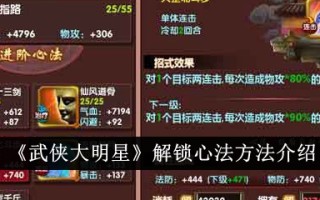《武打明星》解锁心法介绍