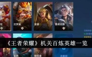 王者荣耀中的英雄列表。