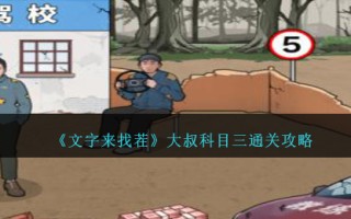 《文字来找茬》大叔科目三通关攻略